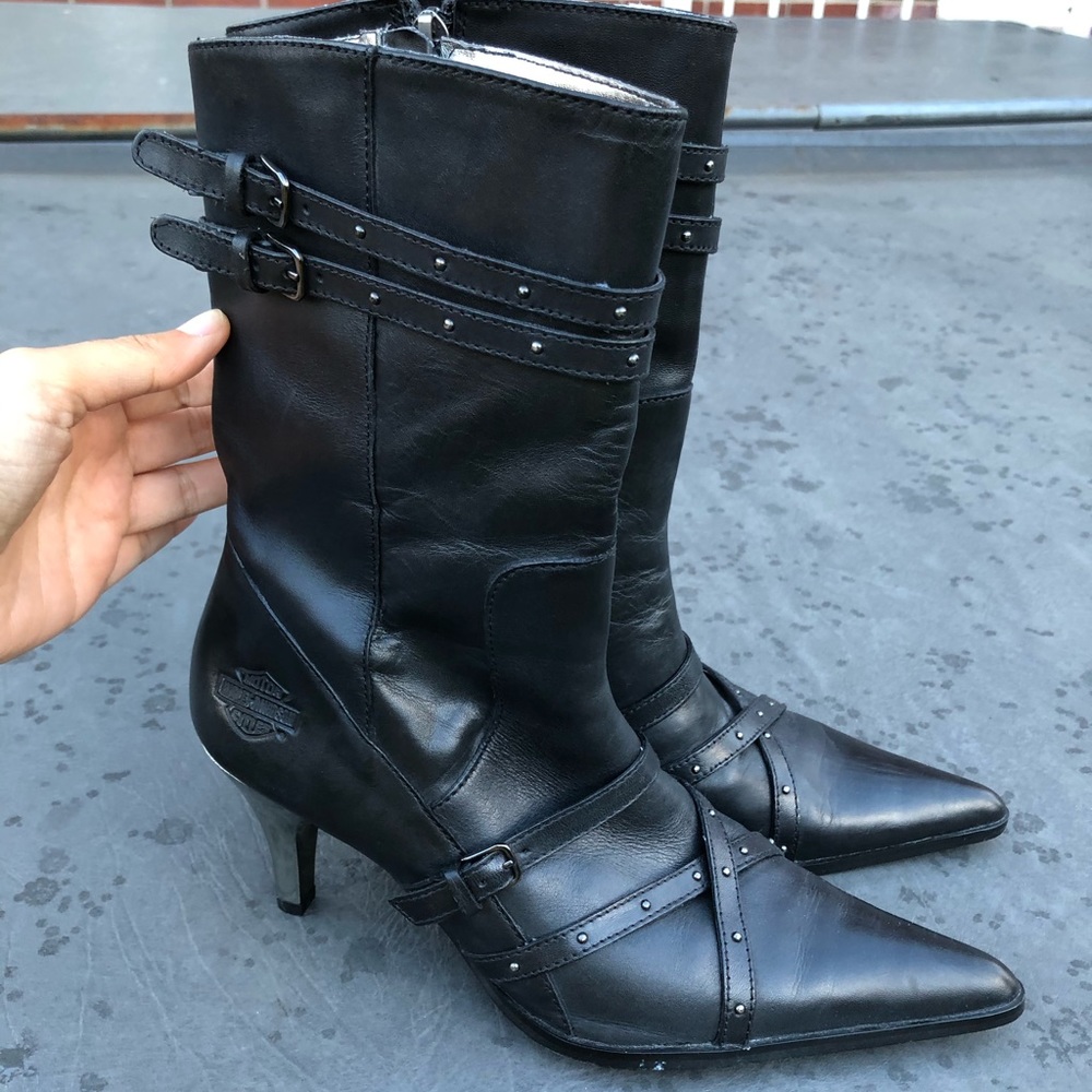 Harley Davidson Leather Boots Women Sz 5.5 D85181